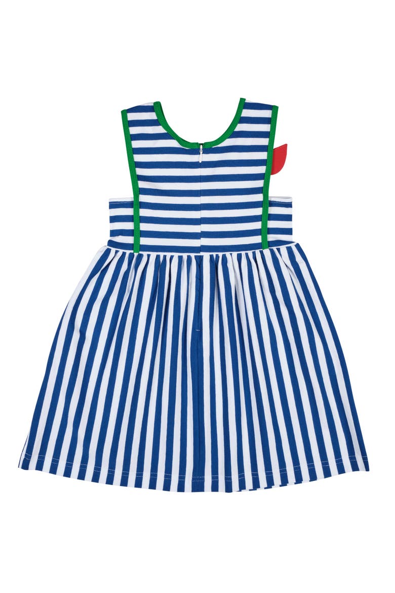 Stripe Knit Dress With Tulip, Alternate, color, Royal/White