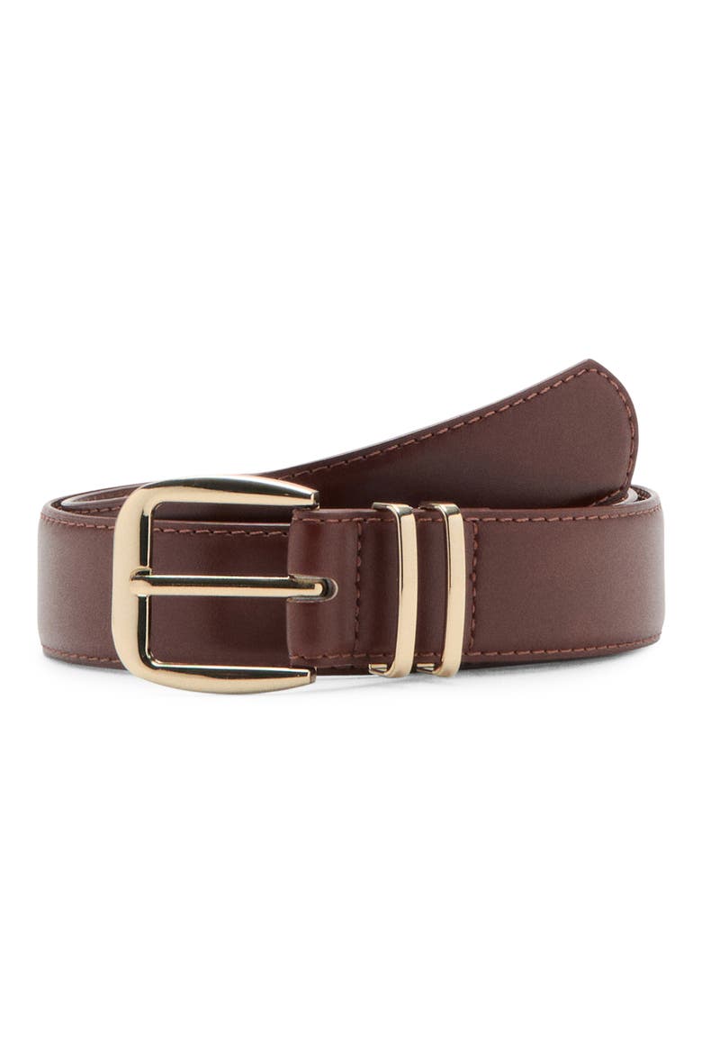 Square Buckle Belt, Main, color, BROWN