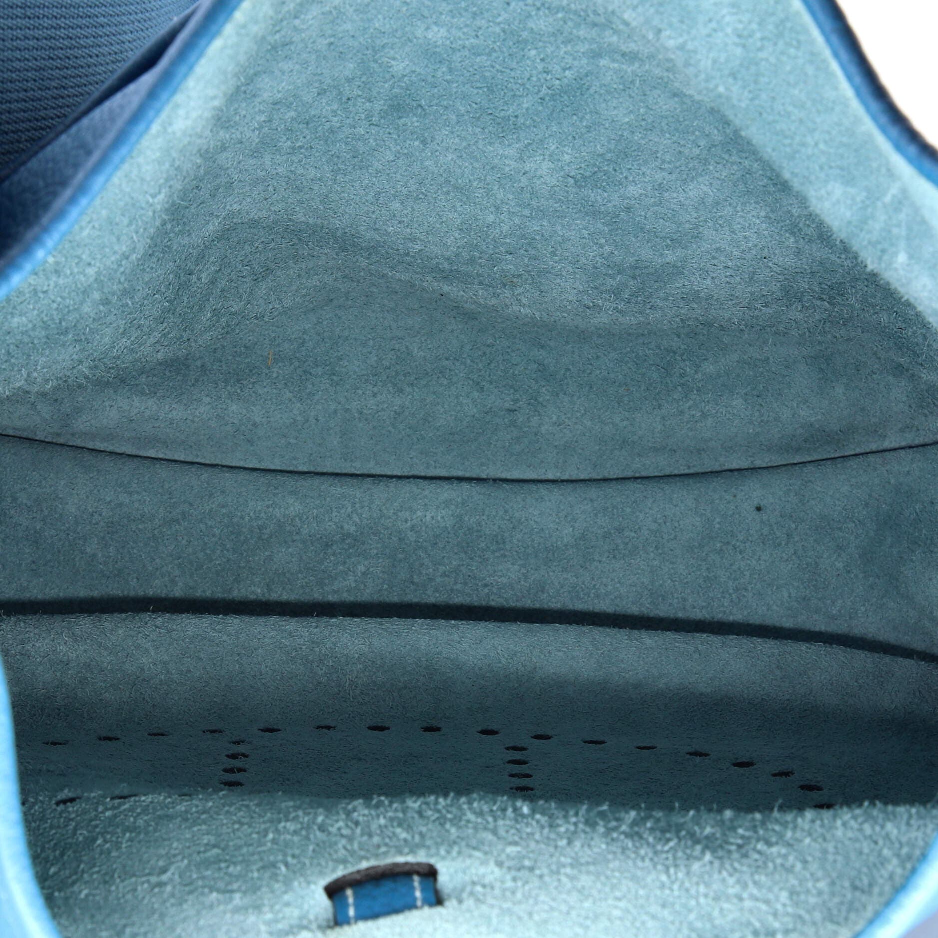 Pre-Owned Hermes Evelyne Bag Gen III Clemence GM, Alternate, color, Bleu Jean