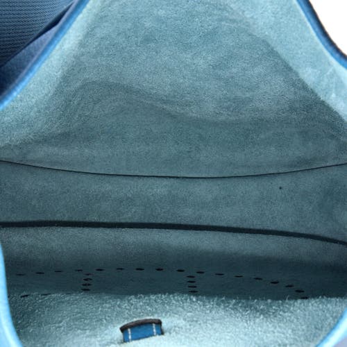 Pre-owned Hermes Hermes Evelyne Bag Gen Iii Clemence Gm In Blue