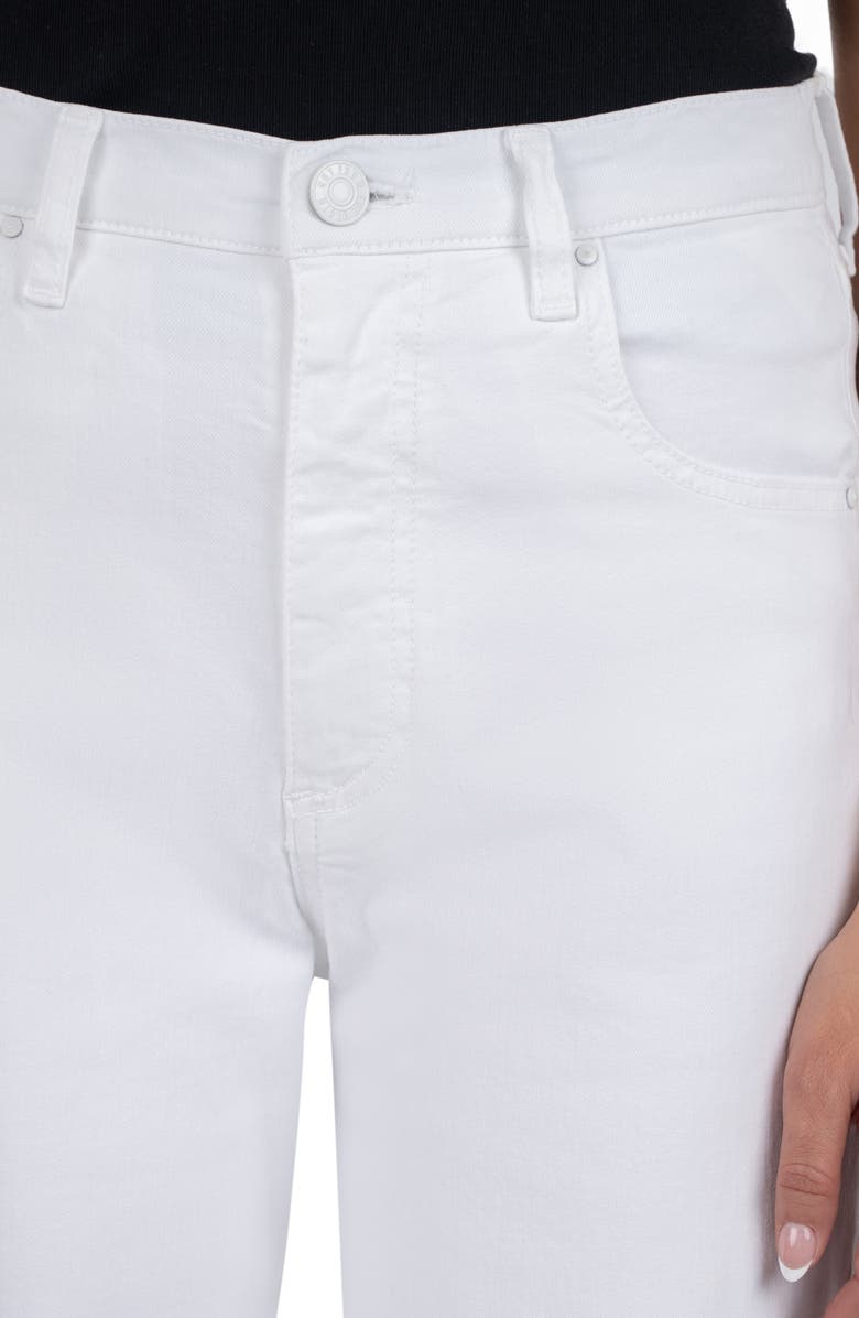 KUT from the Kloth Gwen High Waist Crop Wide Leg Jeans, Alternate, color, Optic White