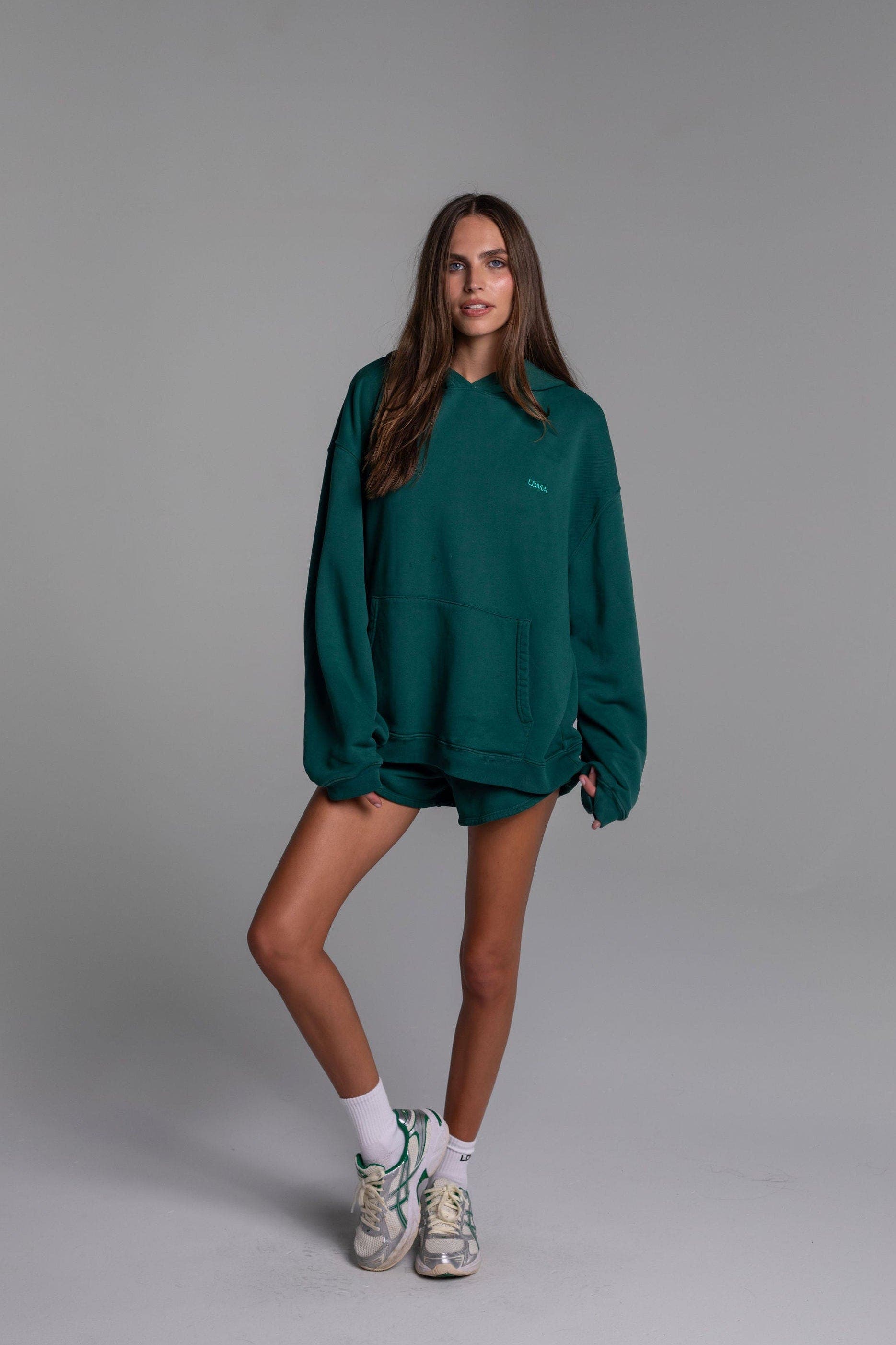 Ldma Heritage Hoodie In Alpine Green