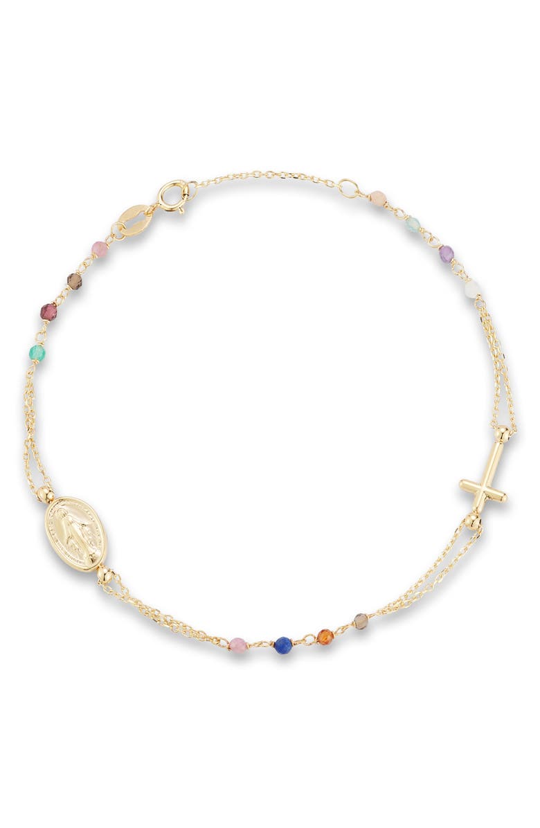 Ember Fine Jewelry Stone Rosary Bracelet, Main, color,
