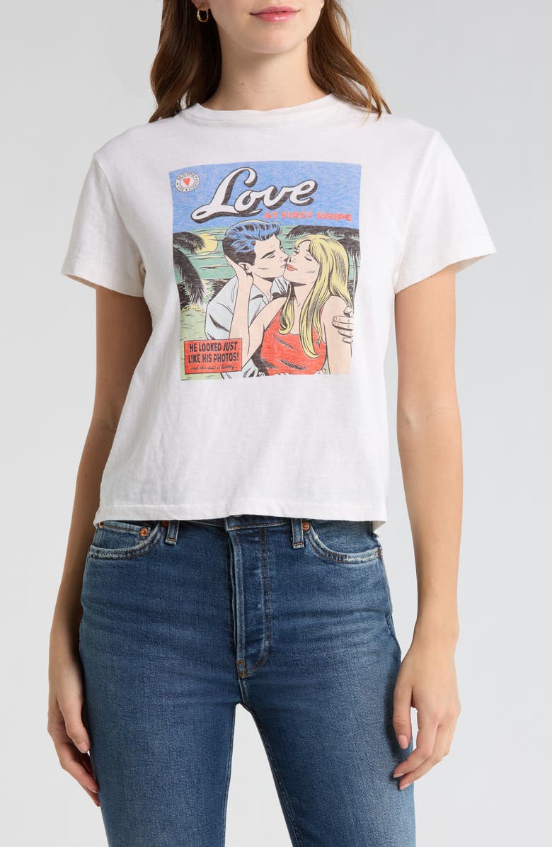 Re/Done Classic Swipe Graphic T-Shirt, Main, color, Vintagewhite