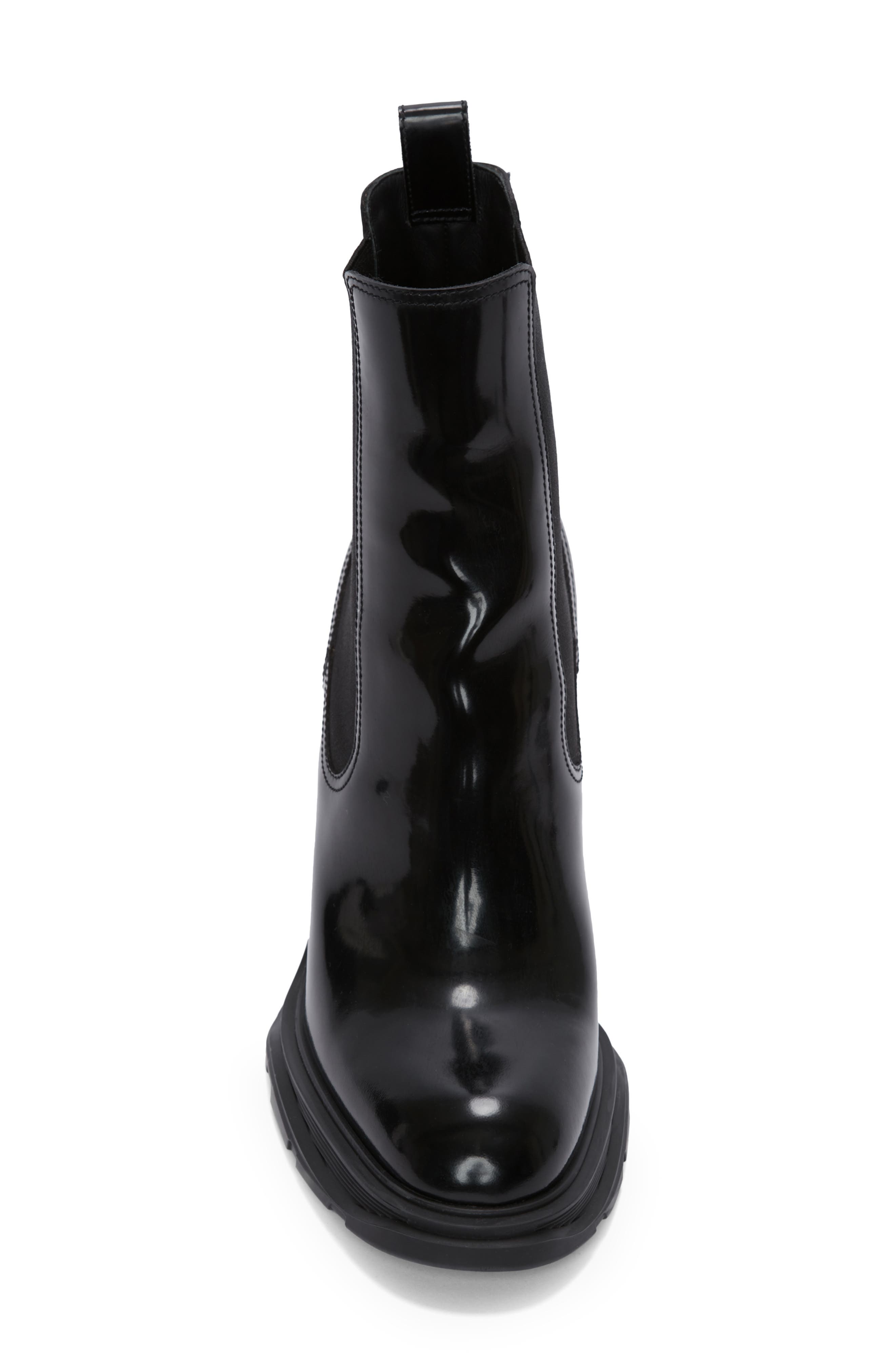 Alexander McQueen Tread Slick Chelsea Boot, Alternate, color, BLACK/ BLACK