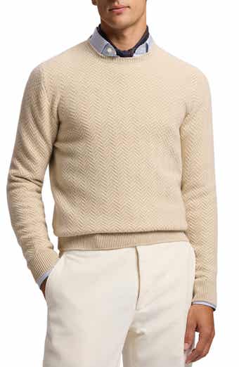 Herringbone Knit Cashmere Sweater