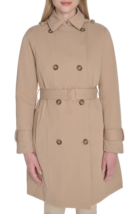 トレンチコート CHLOE LONG WATER-REPELLENT BEIGE TRENCH COAT Chloé Long water-repellent beige trench coat in cotton