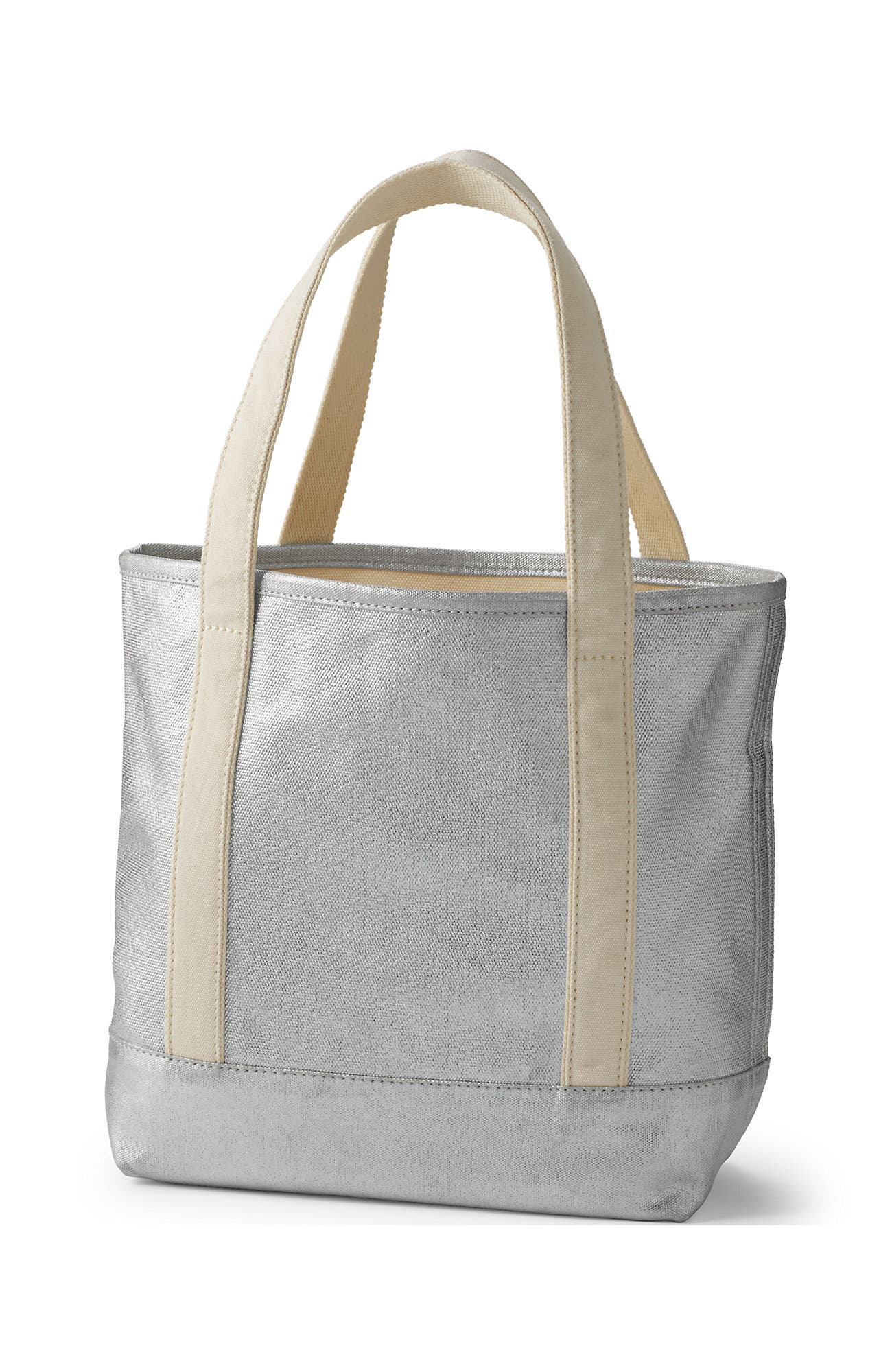 Lands' End Open Top Canvas Tote Bag, Alternate, color, 