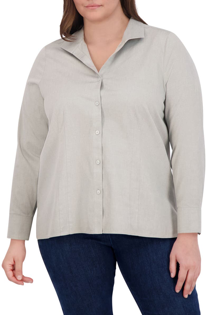 Foxcroft Katie Cotton Shirt, Main, color, 