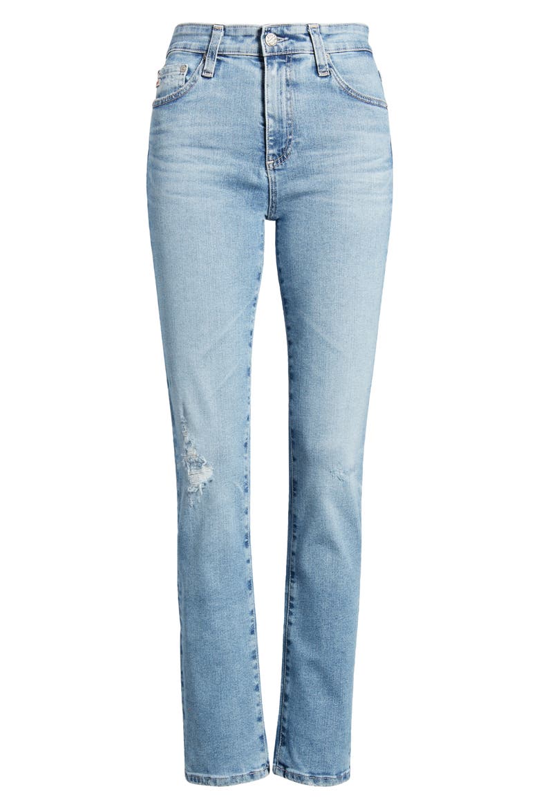 Mari Mid Rise Slim Straight Leg Jeans, Alternate, color, 20 YEARS LIBERTY