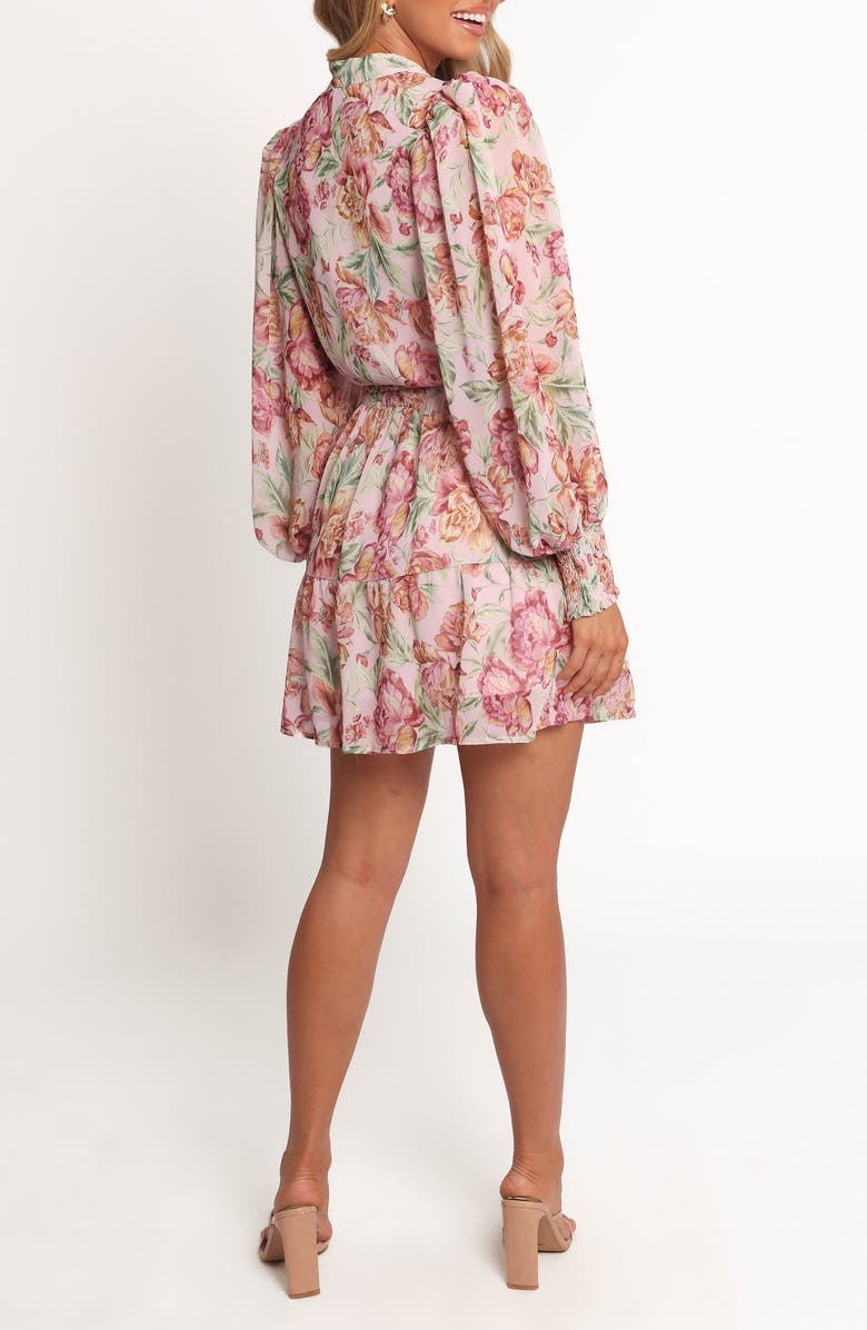 Petal & Pup Elba Floral Long Sleeve Minidress, Alternate, color, Veiled Floral
