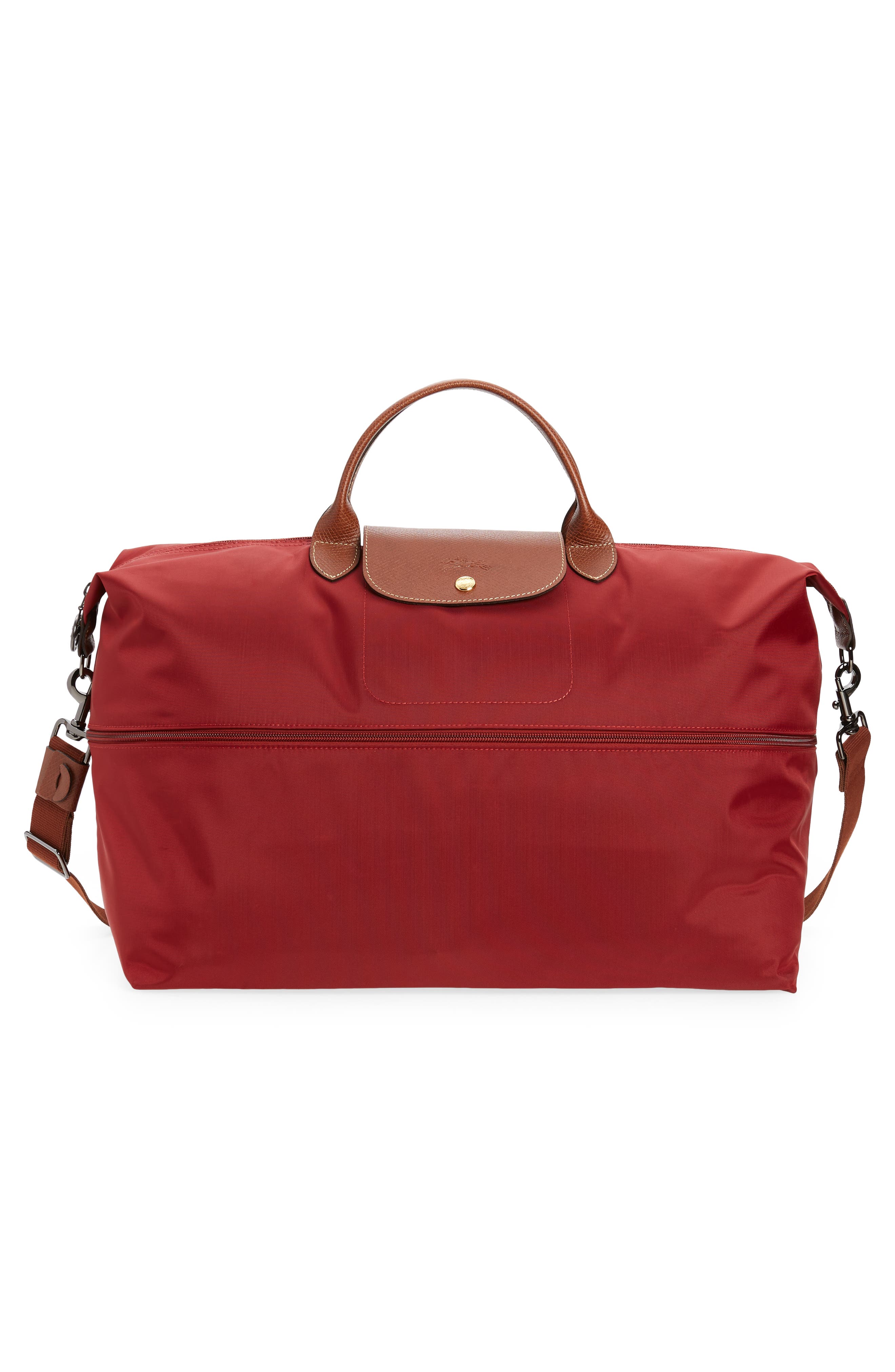 Longchamp 21-Inch Expandable Travel Bag, Alternate, color, Red