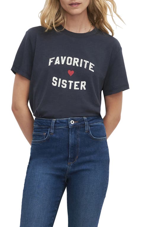 Favorite Daughter Favorite Sister Graphic T-shirt In Blue