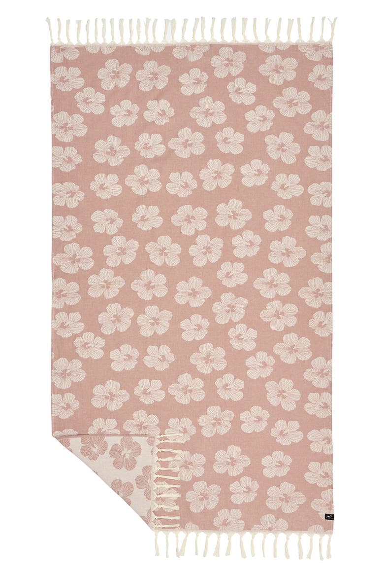 Hau Floral Turkish Towel, Main, color, FAWN