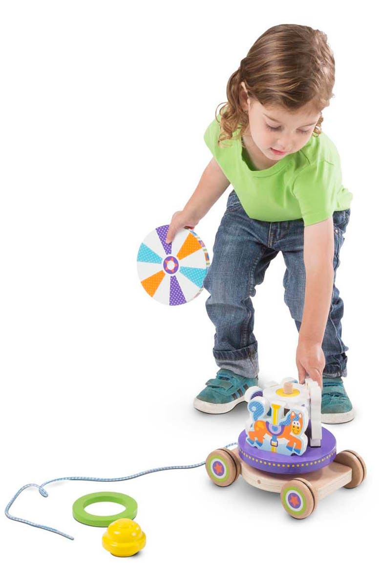 Melissa & Doug Carousel Pull Toy, Alternate, color, 