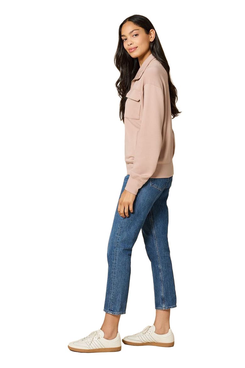 DreamTech Double Zip Bomber Jacket, Main, color, Coco