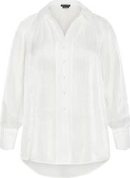 City Chic Iliana Sheer Metallic Shirt