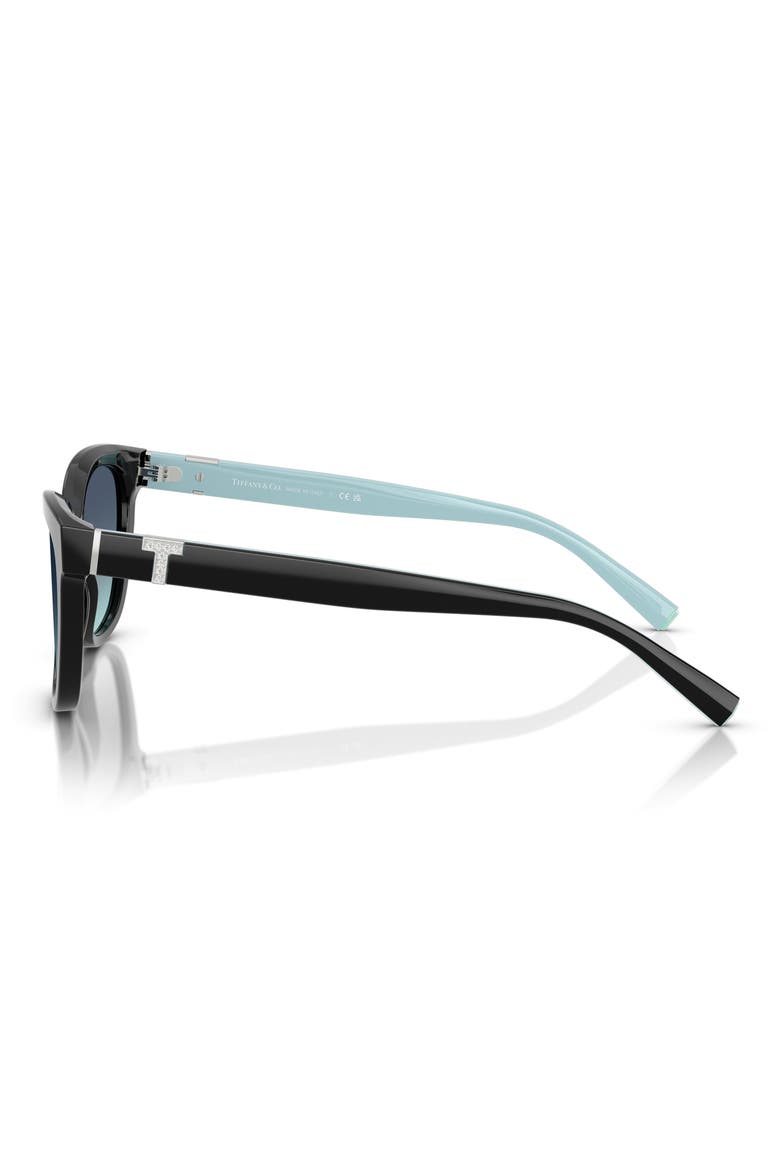 55mm Gradient Cat Eye Sunglasses, Alternate, color, BLACK / AZURE GRADIENT BLUE