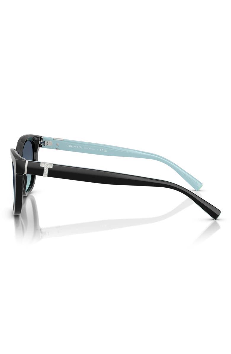 Tiffany & Co. 55mm Gradient Cat Eye Sunglasses, Alternate, color, Black / Azure Gradient Blue