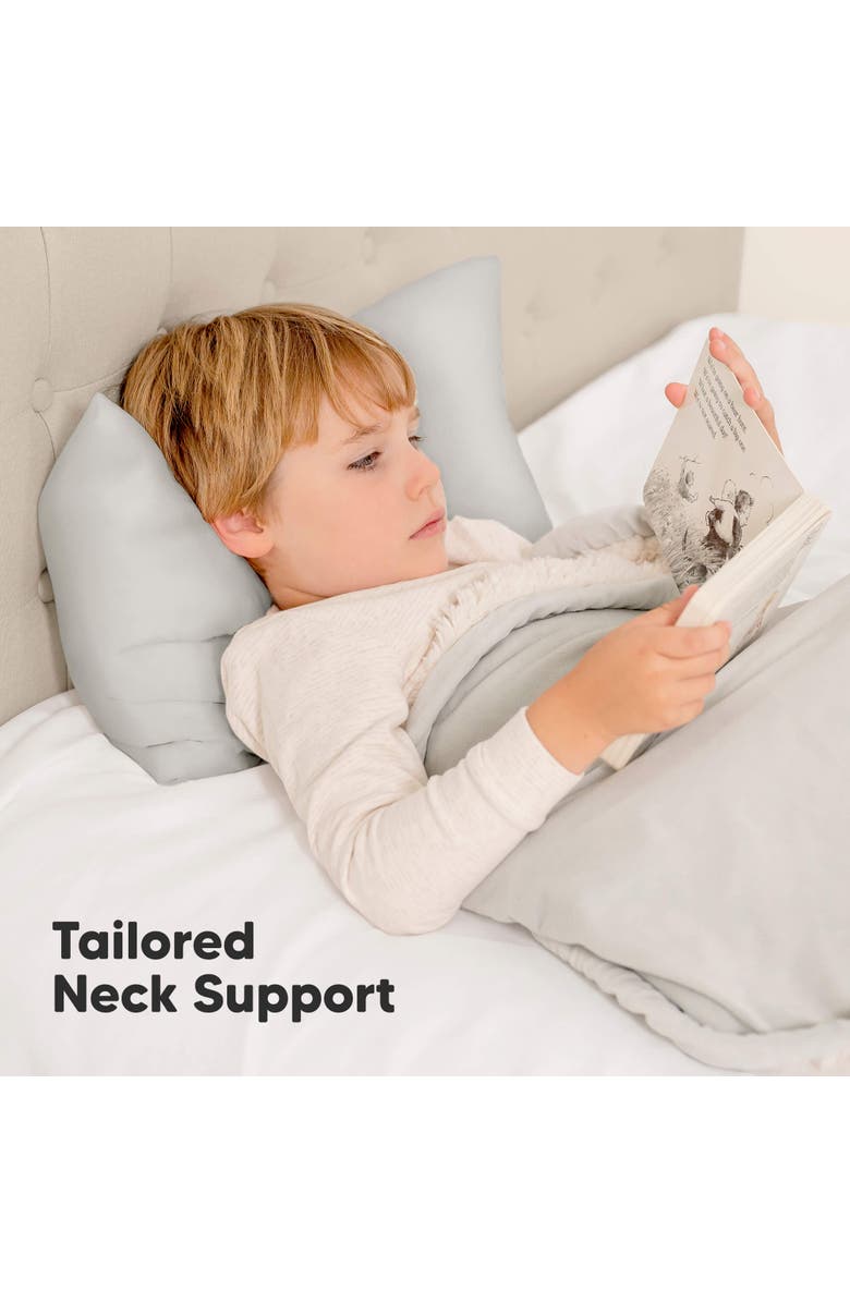 KeaBabies Toddler Pillow with Pillowcase, Alternate, color, French Gray