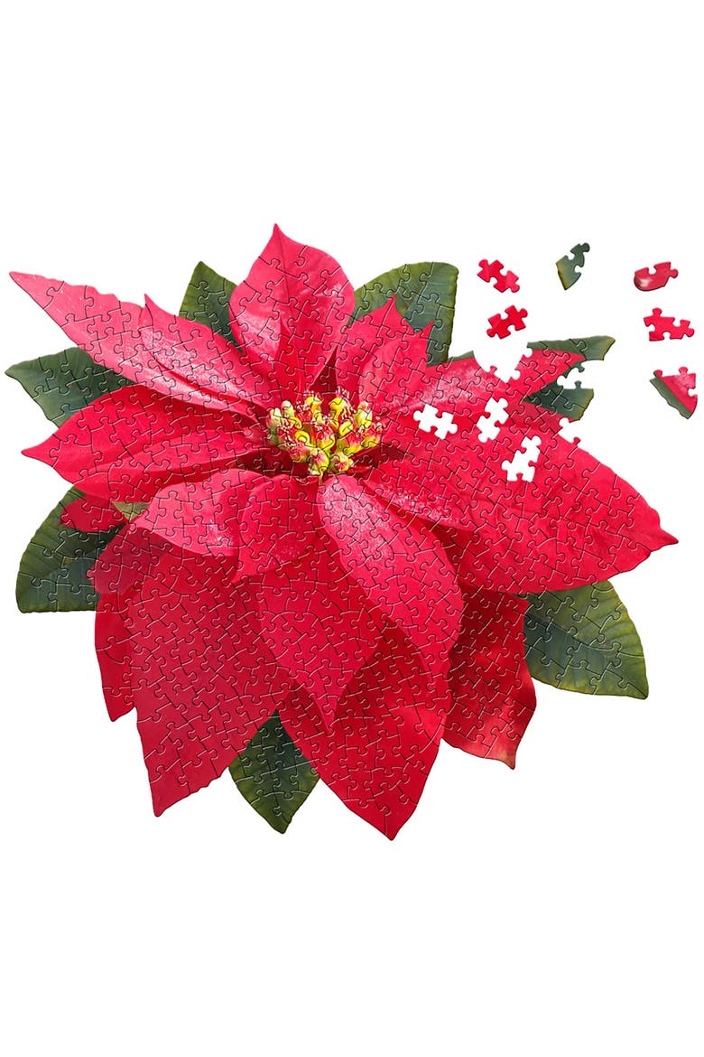 Poinsettia 350 Piece Jigsaw Puzzle, Alternate, color, Multicolored
