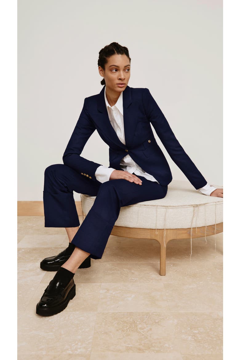 Cuffed Flood Pant, Alternate, color, Navy