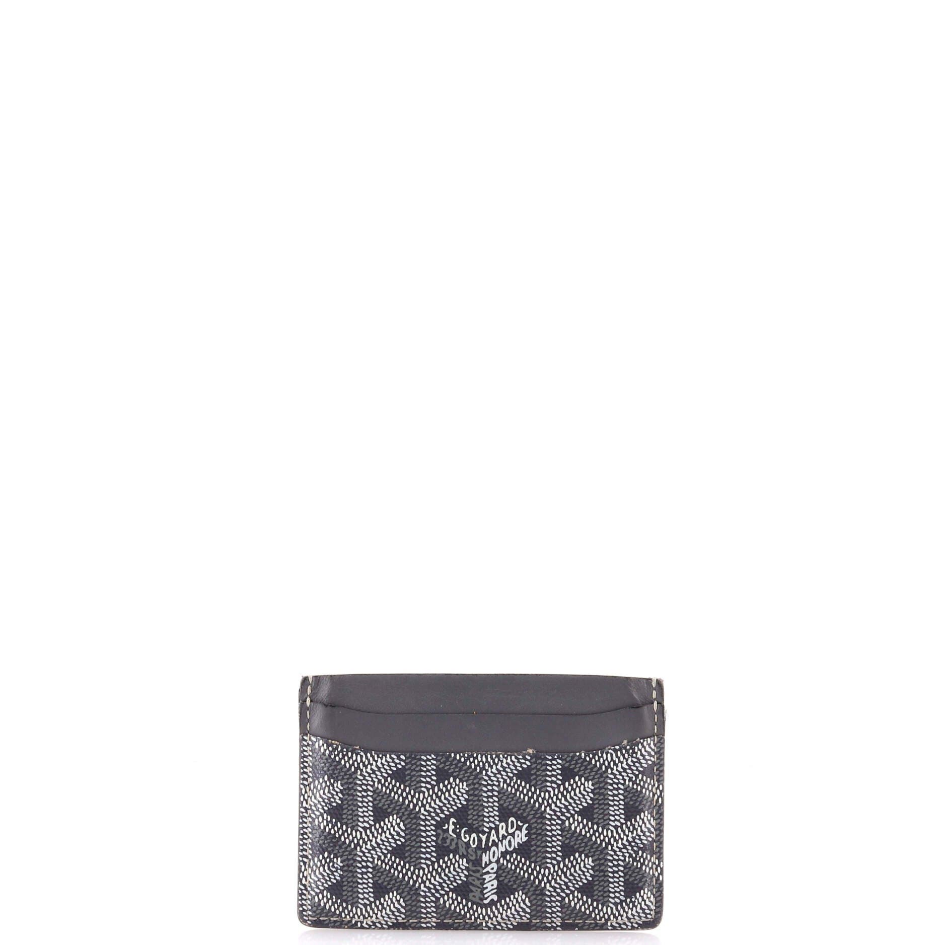 Saint Sulpice Card Holder Coated Canvas, Alternate, color, Grey