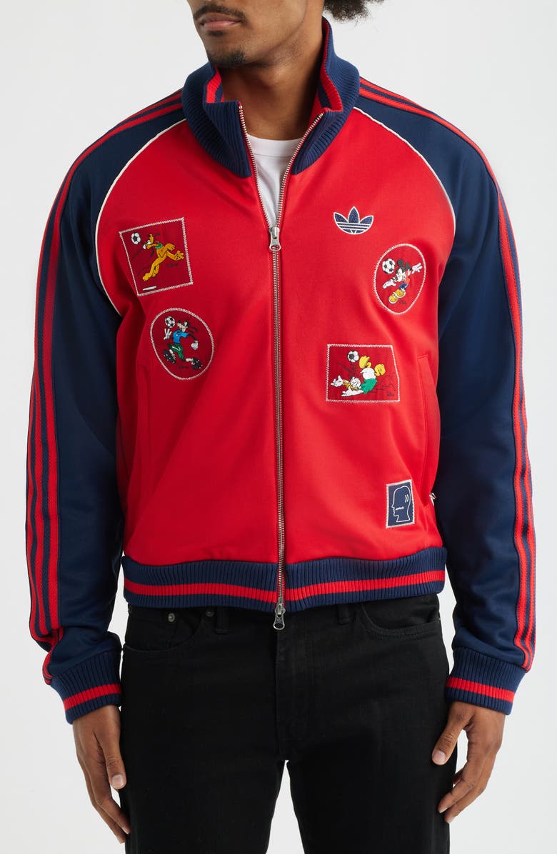 adidas Originals x Brain Dead Track Jacket, Alternate, color, Better Scarlet