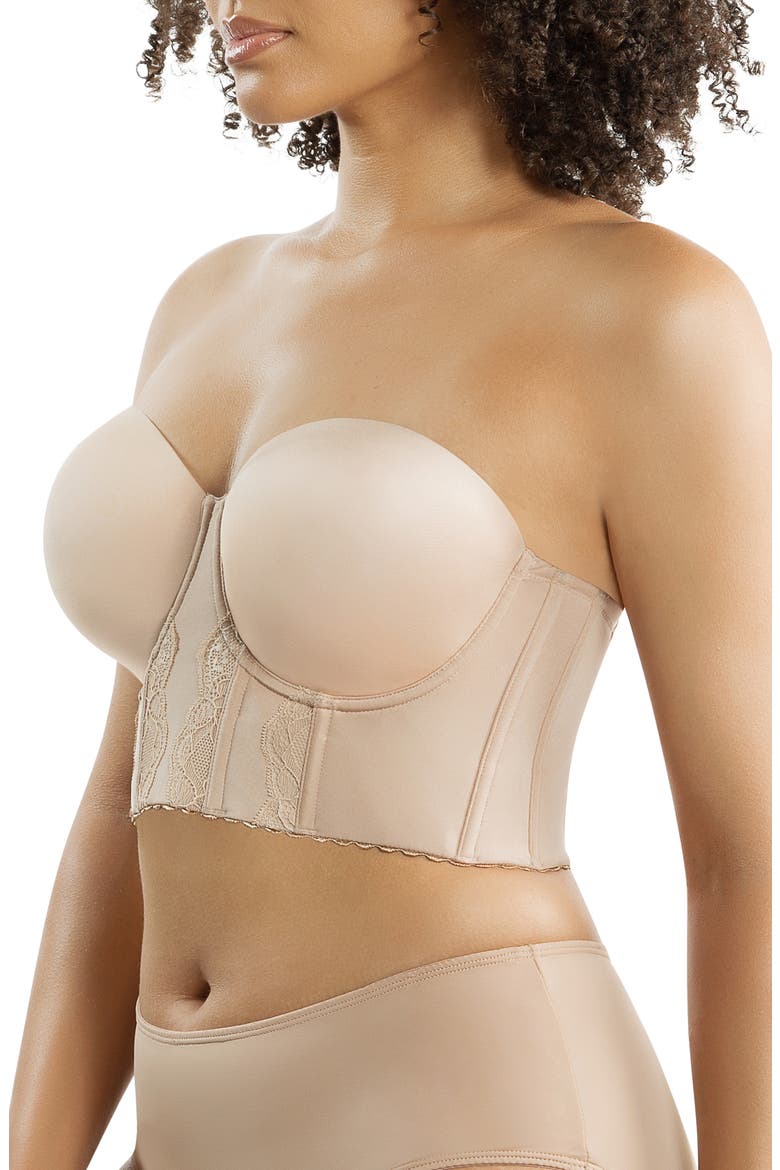 Elissa Full Busted Strapless Bustier, Alternate, color, EUROPEAN NUDE
