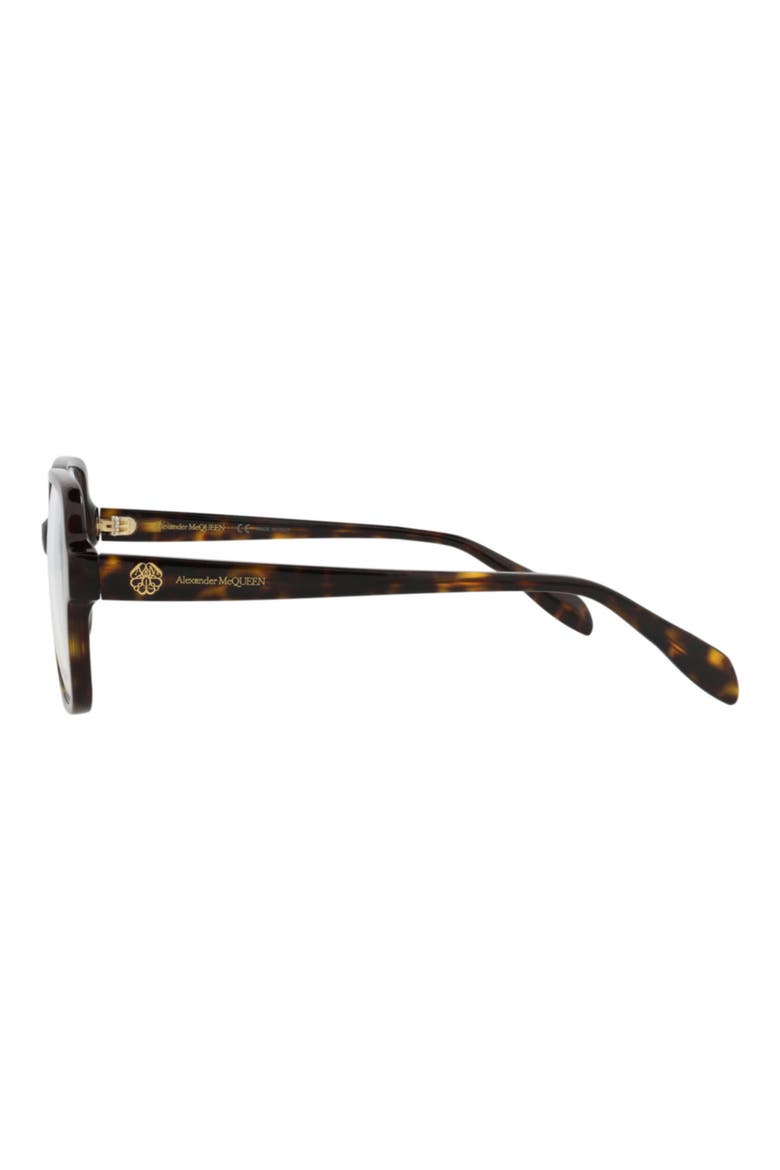 55mm Square Optical Glasses, Alternate, color, HAVANA HAVANA TRANSPARENT