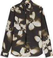 Ted Baker Wrenin Photographic Floral Print Button-Up Shirt
