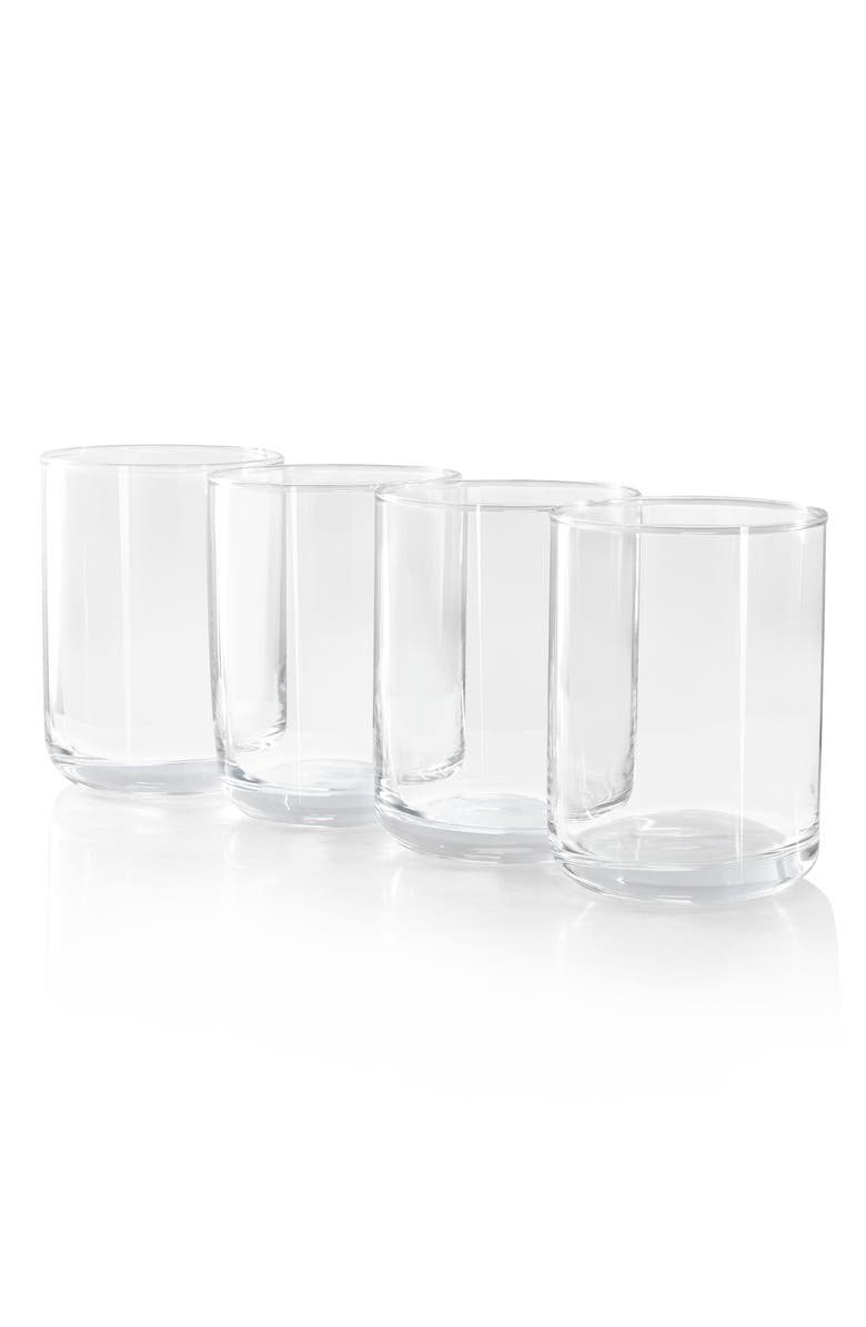 Gibson Home Emory 4 Piece 15 Ounce Double Old Fashioned Clear Glass Set, Alternate, color, Clear