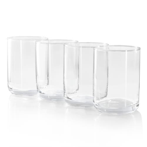 Gibson Home Emory 4 Piece 15 Ounce Double Old Fashioned Clear Glass Set In Transparent