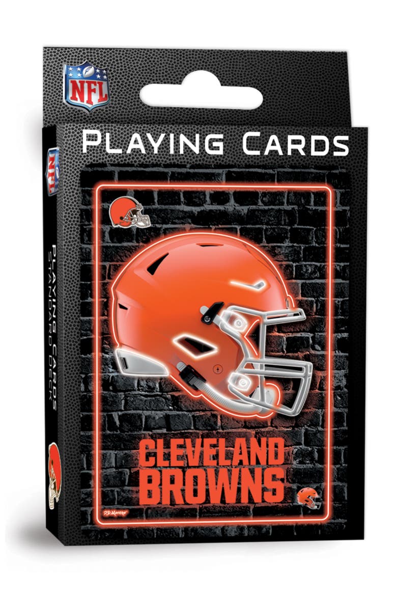 Cleveland Browns Neon Playing Cards, Main, color, Multicolor