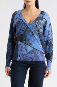Desigual Floral Ribbed Pullover Sweater