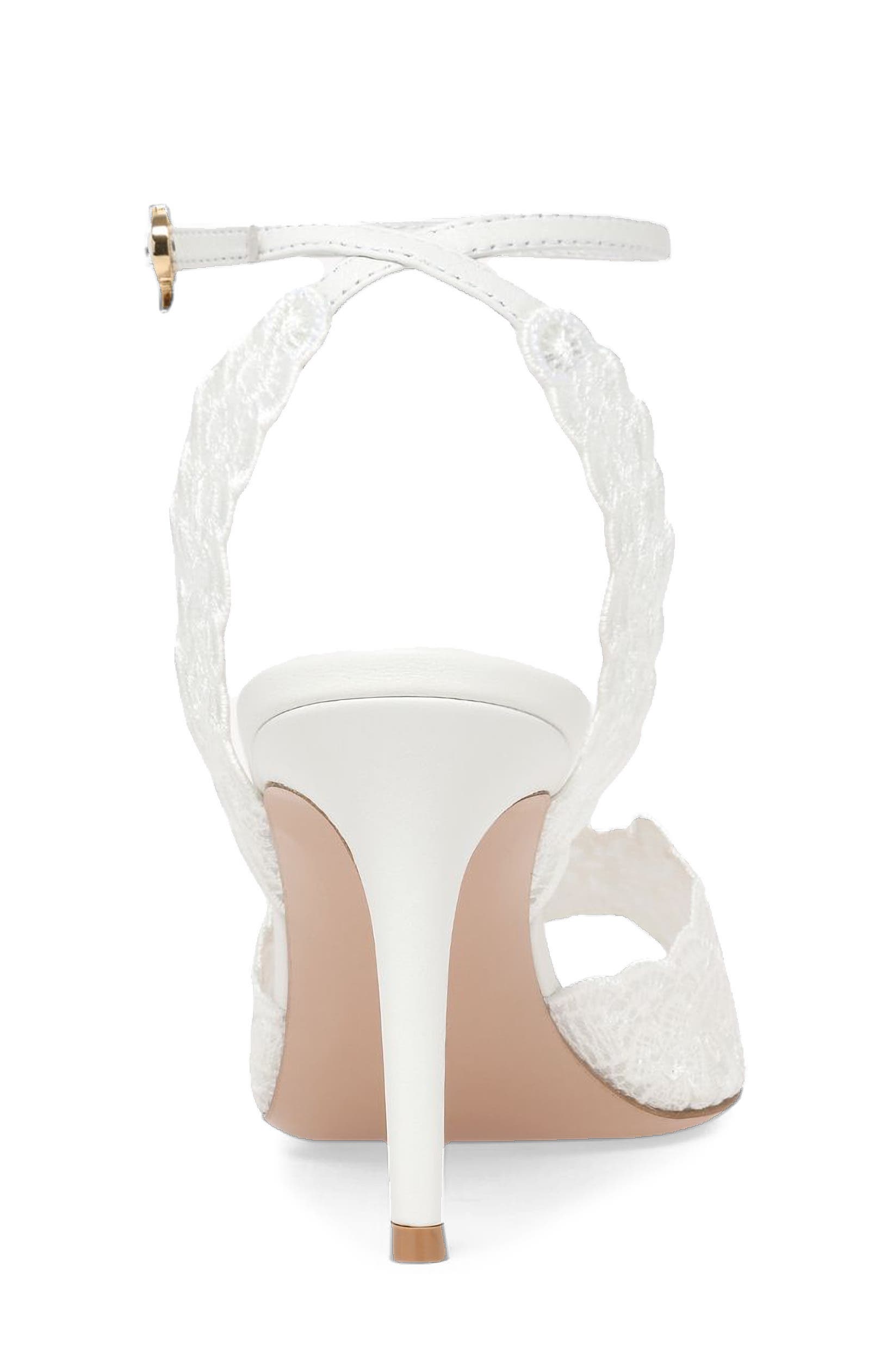Gianvito Rossi Yvonne Sandal, Alternate, color, White Textile