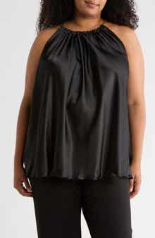 TASH AND SOPHIE Chain Strap Pleated Top