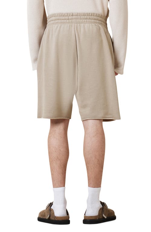 Allsaints Mens Mire Brown Helix Straight-fit Cotton-jersey Shorts