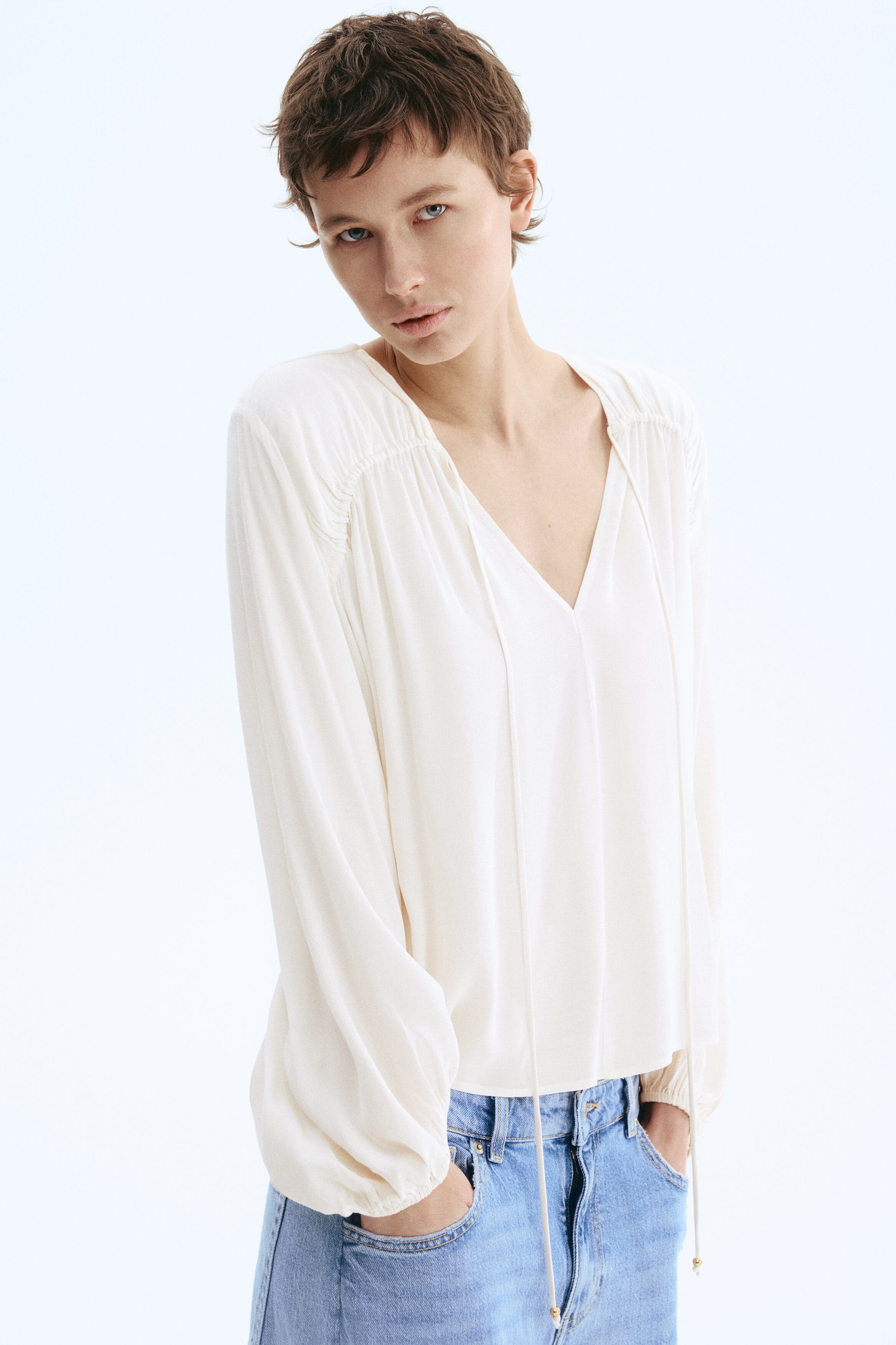 Oversized Viscose Blouse - image 2