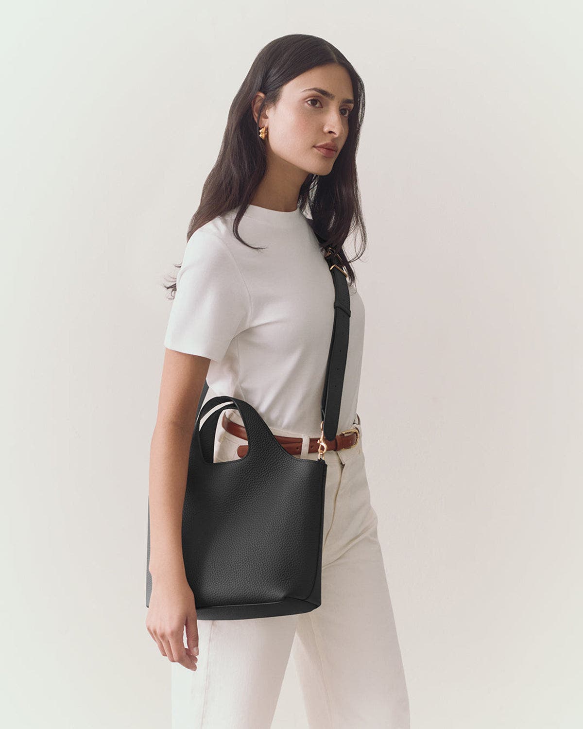 Cuyana Small System Zipper Tote, Alternate, color, Black