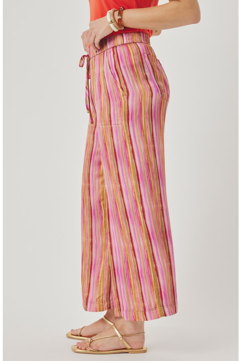 Angie Stripe Wide Leg Pants, Alternate, color, FUCHSIA PINK/ MULTI