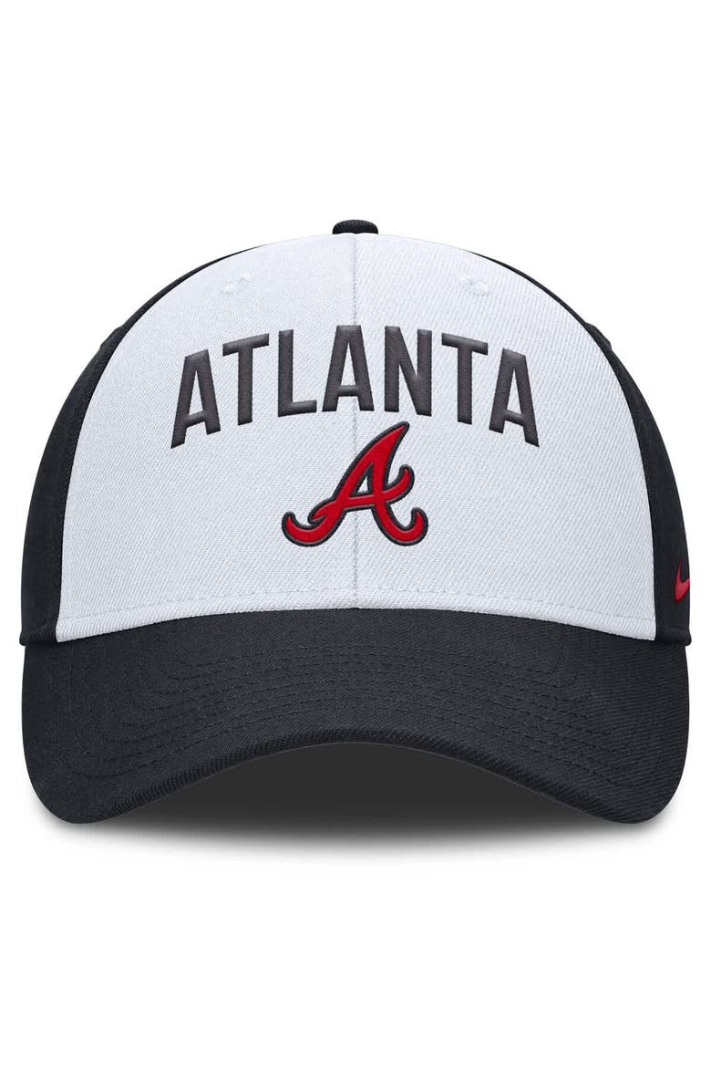 Nike Men's Nike White/Navy Atlanta Braves Club Performance Adjustable Hat, Alternate, color, 