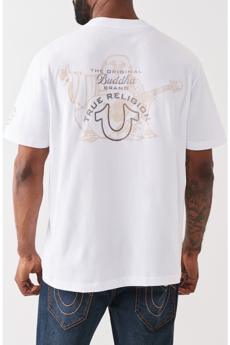 Envision Script Buddha Graphic T-Shirt, Alternate, color, OPTIC WHITE
