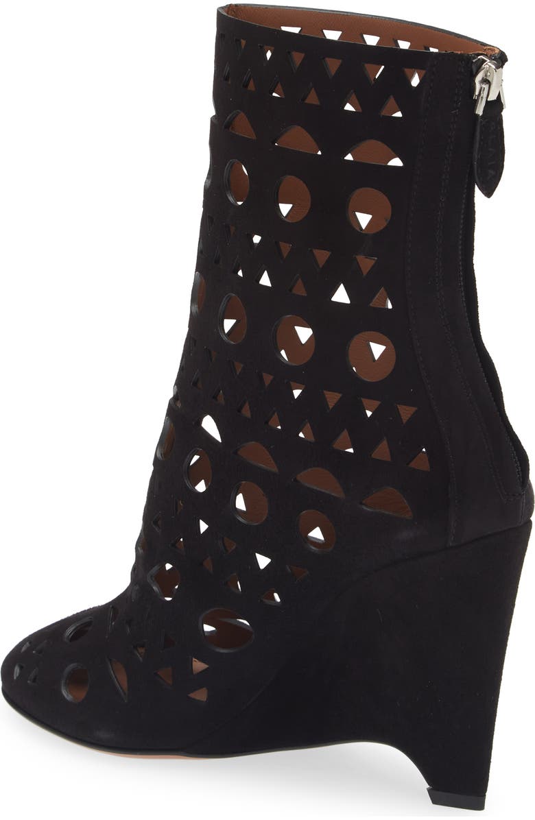 Alaïa Vienne Wedge Bootie, Alternate, color,