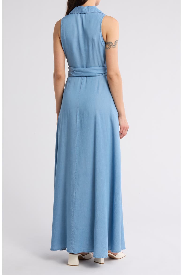 Evangeline Sleeveless Chambray Shirtdress, Alternate, color, MED CHAMBRAY