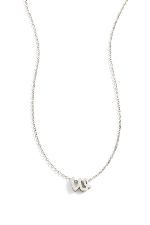 Tiny Script Initial Necklace