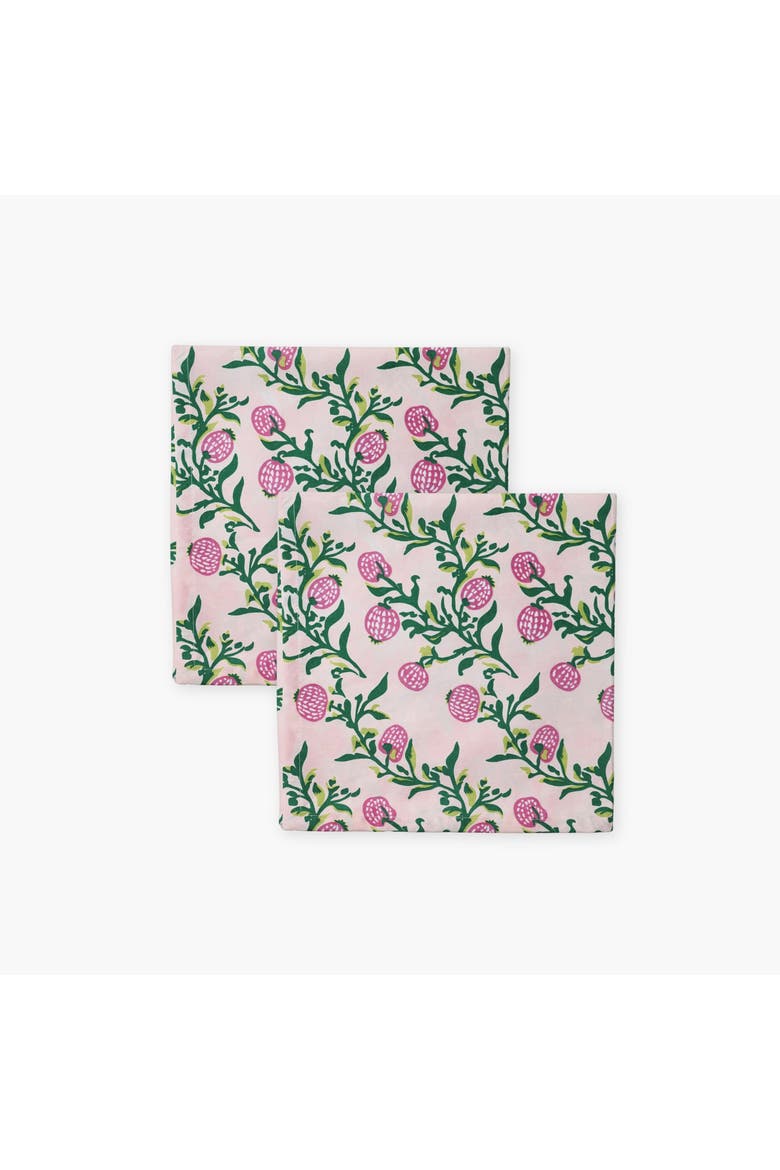 Rasa - Pure Cotton Table Napkin Set of 2, Main, color, Pastel Pink