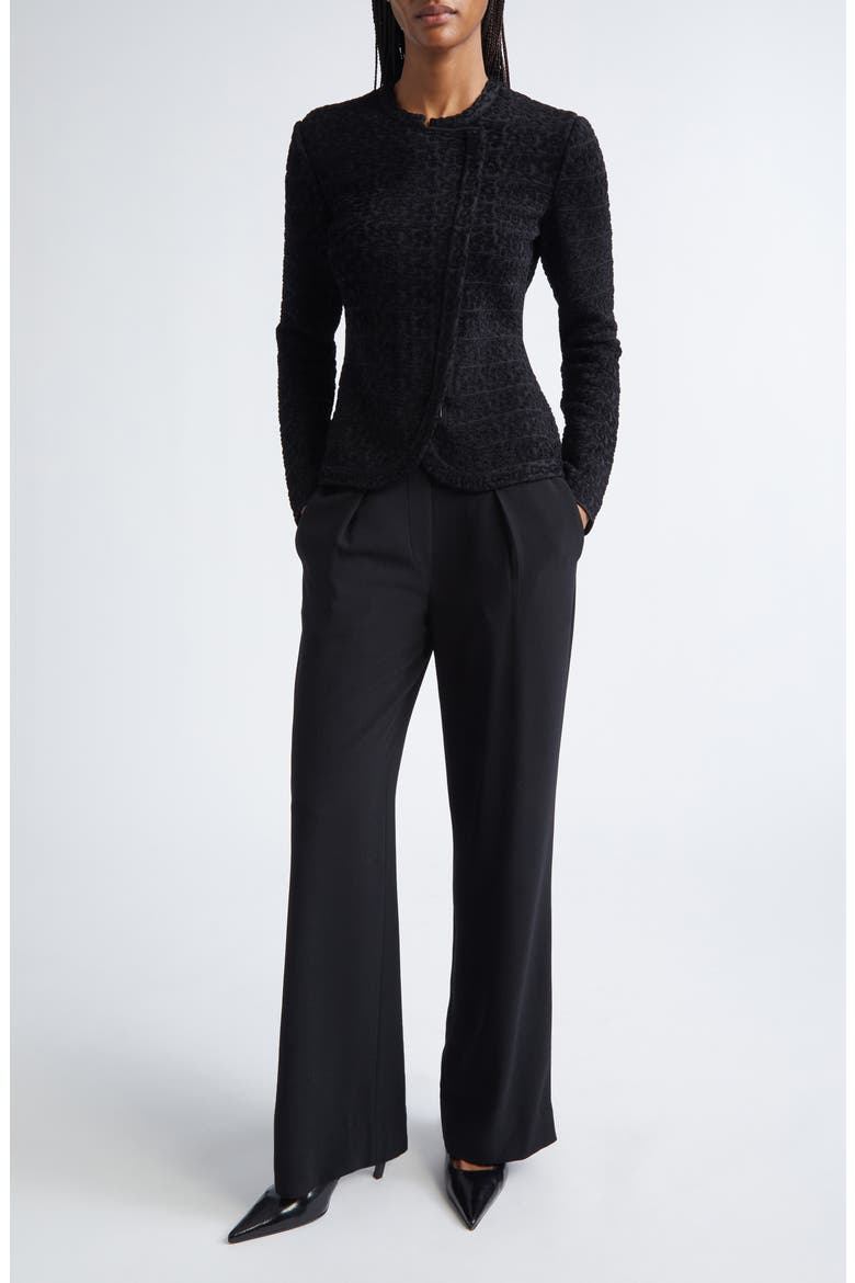 Asymmetric Velvet Jacket, Alternate, color, BLACK MULTI