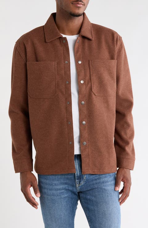 Solid Button-Up Overshirt