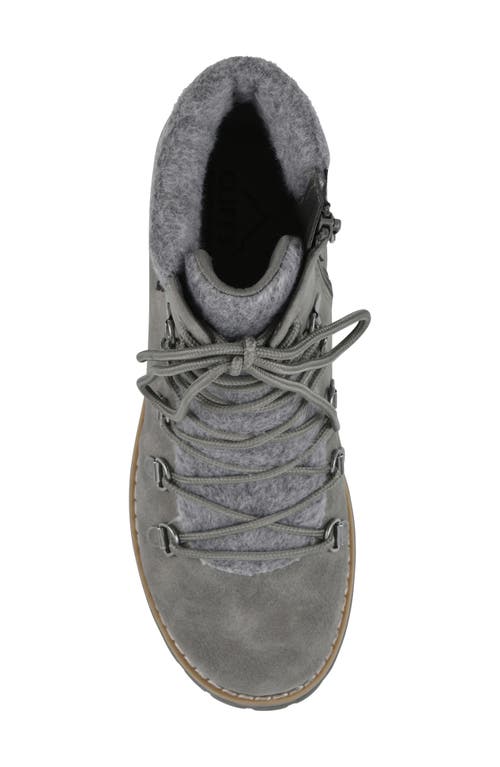 Cliffs By White Mountain Pioneer Faux Shearling Lined Lace-up Boot In Gray